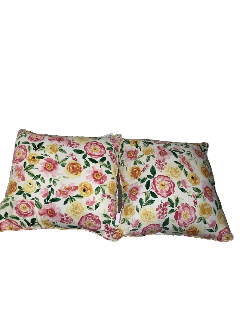 Shabby Chic Spring Floral Bunny Rabbit Easter Pillow Set 18 X 20